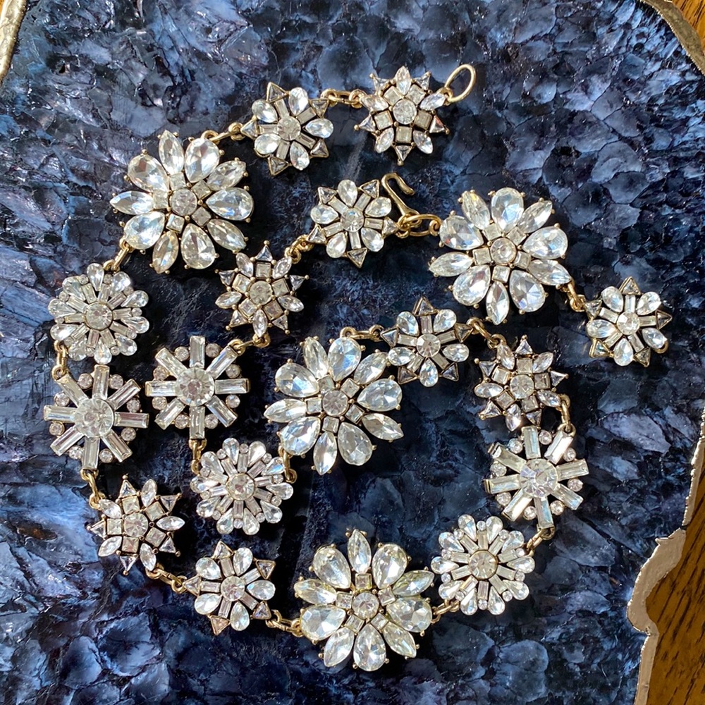 Flower Stone Statement Necklace - image 1